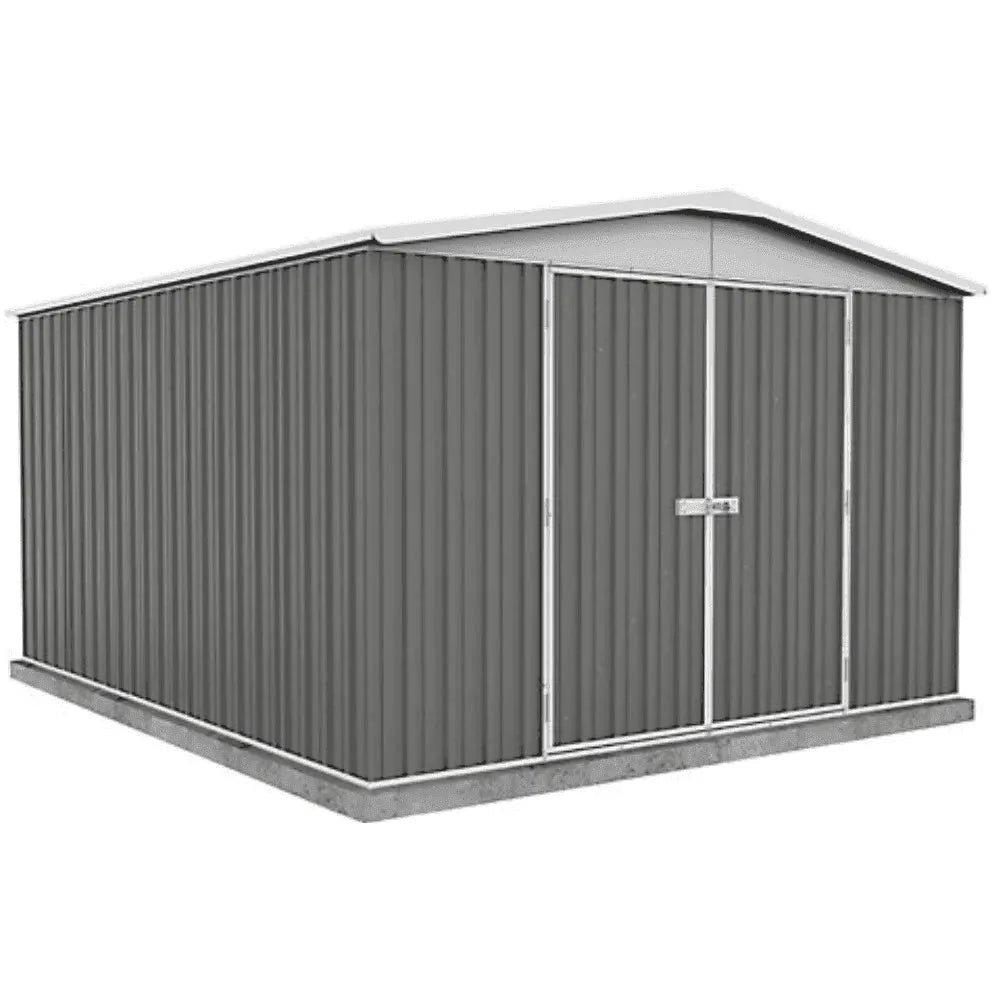 Veikous 10 ft. x 12 ft. Outdoor Metal Storage Shed with Lockable Door and Vents, Gray - Image 2